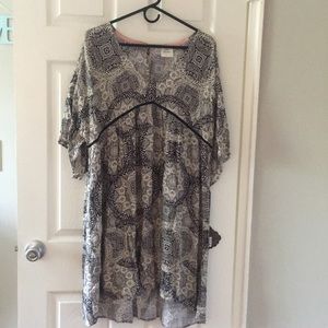 Black and Cream Swing Dress